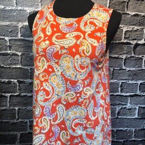 J Jill-Colorful Paisley Popover Top Sz-PM